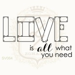 Акриловый штамп Lesia Zgharda SV064 LOVE IS ALL, 5.3х3.2 см.