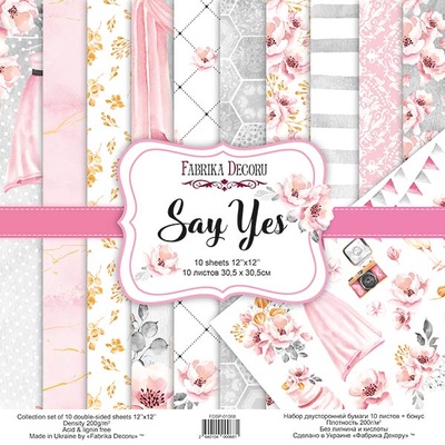 Набор скрапбумаги Say Yes 30,5x30,5см, ТМ Фабрика Декору