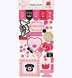 Высечки из чипборда от Echo Park - Love Story 6x13 Chipboard, 15x30 см