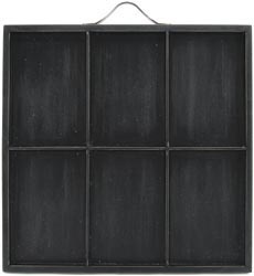 Заготовка для декорирования 7 Gypsies -  Photo Tray, 30х30 см, 6 секций, цвет черный