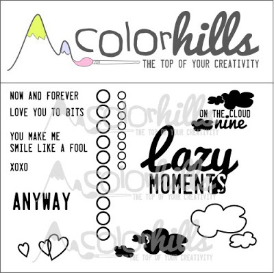 Набор бумаги, фишек и штампов от Color Hills - Коллекция Lazy moments, 16 элементов