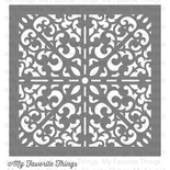 Маска My Favorite Things - Stencil Scrolled Background, 15х15 см (MFT-ST-33)