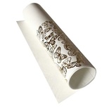 Отрез кожзама с тиснением  золотой фольгой Golden Butterflies White 50 х 25 см, ТМ Фабрика Декора