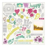 Наклейки из чипборда My Mind's Eye - Jubilee Shepbet - Peace