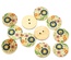 Деревянная пуговица Multicolor Flower B10665, диаметр 23 мм, 1 шт.