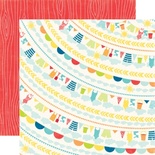 Лист двусторонней бумаги от Echo Park - Clothes Line Paper, 30х30см