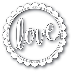 Нож для вырубки от Poppystamps - Love Stitch Circle Frame craft die