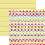 Лист скрапбумаги My Mind's Eye Rainbow Harlequin, 30х30 см, двусторонняя