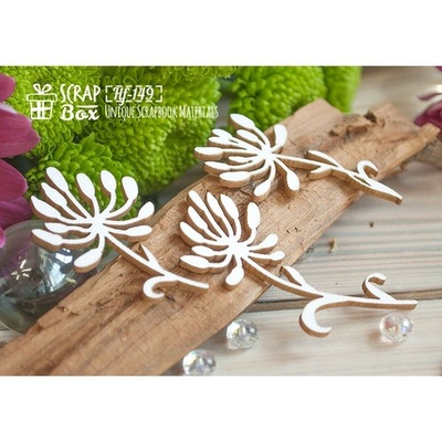 Чипборд ScrapBox - Клевер маленький 3 шт. Hf-149