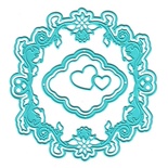 Лезвие Nellie Snellen - Vintasia Dies - round frame with hearts