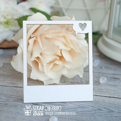 Чипборд ScrapBox - слайд с сердечком Ht-009
