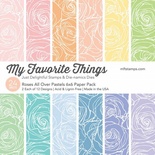 Набор бумаги My Favorite Things - Roses All Over Pastels Paper Pack, размер 15х15 см, 24 листа.
