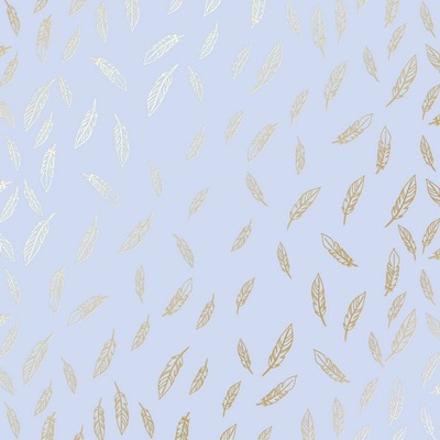 Лист односторонней бумаги с фольгированием Golden Feather Purple, ТМ Фабрика Декора