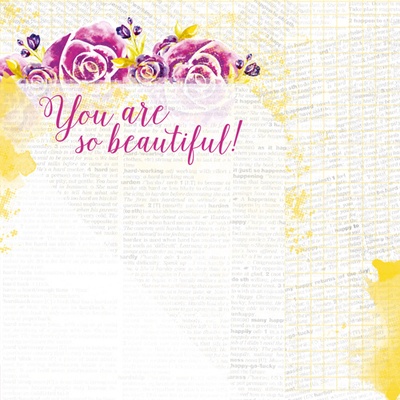 Лист бумаги для скрапбукинга от Lemon Owl - Plans for Today, Be You, 30x30