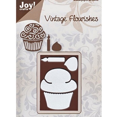 Лезвие Joy! Craft Dies - Vintage - Cupcake & Candle MD - Пироженое со свечой