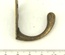 Крючок металлический, старая латунь. 36х36 мм,  1 шт.