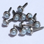 Набор брадсов Eyelet Outlet - Pearl Brads Blue/Silver, цвет светло-голубой, 5 мм, 10 штук