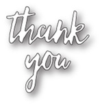 Нож от Memory Box - Thank You Manuscript  - Надпись "Thank You"