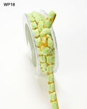 Лента CHENILLE/CENTER DOT, цвет GOLD/CELERY, ширина 9,5мм, длина 90см
