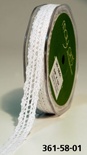 Вязаное кружево White, ширина 1,6 см, длина 90 см, цвет белый