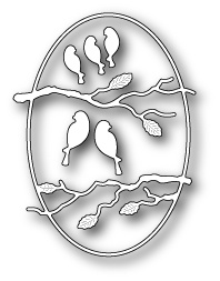 Нож для вырубки от Poppystamps - Serendipity Bird Frame
