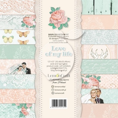 Набор скрапбумаги LemonCraft -  Love of my life, 30.5х30.5 см, двусторонняя