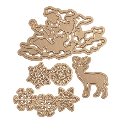 Ножи от Spellbinders - Winter Canopy and Elements Etched Dies Four Seasons by Lene Lok 