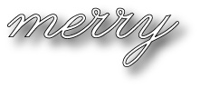 Нож для вырубки от Poppystamps - Cursive Merry