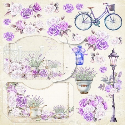 Лист двусторонней бумаги для скрапбукинга LemonCraft - My sweet Provence 03