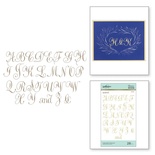 Пластины для фольгирования от Spellbinders - Copperplate Majuscules Glimmer Hot Foil Plate PA Scribe Collection