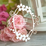 Чипборд ScrapBox - овальная рамка с цветами Hr-050