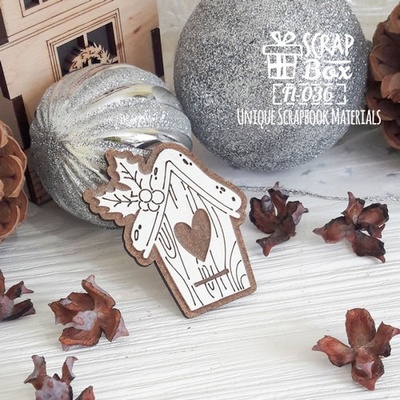 Деревянная фишка ScrapBox - Фишка скворечник Fl-036