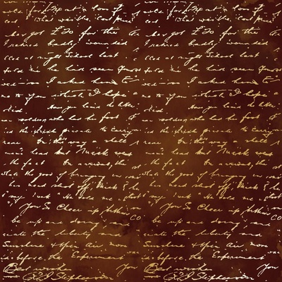Аркуш одностороннього паперу з фольгуванням, дизайн Golden Text Brown aquarelle, 30,5см х 30,5см, ТМ Фабрика Декору