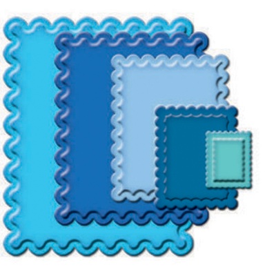 Лезвия от Spellbinders - Classic Scalloped Rectangles SM, 5 шт