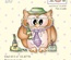 Акриловый штамп от LeCreaDesign - Owlie's, "Popco at Party" - Сова и праздник