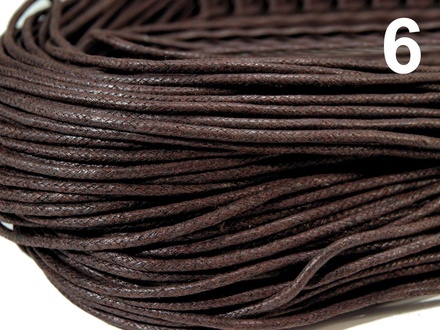 Вощеный шнур Chocolate Brown, 1,5 мм, цвет шоколадный, 5 метров