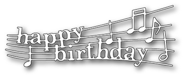 Нож для вырубки от Poppystamps - Happy Birthday Melody