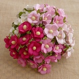 Набор цветочков  Sweetheart, микс розовых оттенков, 15мм, 100 шт.