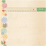 Лист одностронней скрапбумаги от Melissa Frances - Holiday Notes