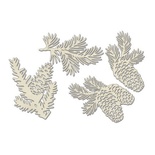 Набор чипбордов Winter botanical diary 760, 10х15 см, цвет молочный, ТМ Фабрика Декора