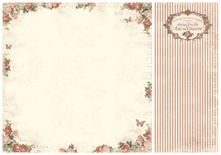 Лист двусторонней бумаги от Pion Design - Rose frame - From my Heart II, 30х30