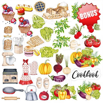 Набор скрапбумаги Soul Kitchen, 30,5x30,5см, Фабрика Декору