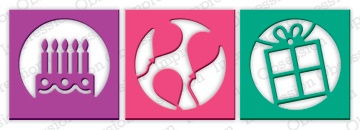 Ножи от Impression Obsession - Circle Birthday Cutout Set