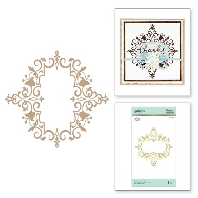 Пластины для фольгирования от Spellbinders - Petite Looking Glass Frame Glimmer Hot Foil Plate Royal Flourish by Becca Feeken