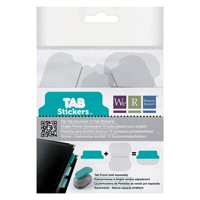 Прозрачные разделители от We R Memory Keepers - Stickers - Tab - File, 12 шт.