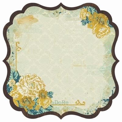 Фигурный лист скрапбумаги от Kaisercraft - HIDDEN TREASURES COLLECTION TOKEN, 30 x 30 см