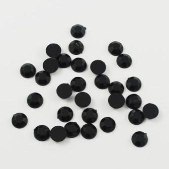 Акриловые стразы Black, 5x1~2мм, цвет черный, 20шт.