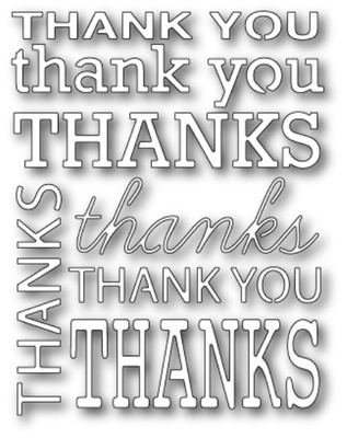 Нож для вырубки от Poppystamps - Thank You Background