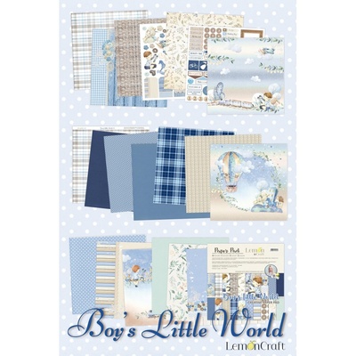 Набір паперу для скрапбукінгу Lemoncraft - Boy's Little World, 30.5х30.5 см