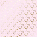 Лист односторонней бумаги с фольгированием Golden stars Light pink, ТМ Фабрика Декора